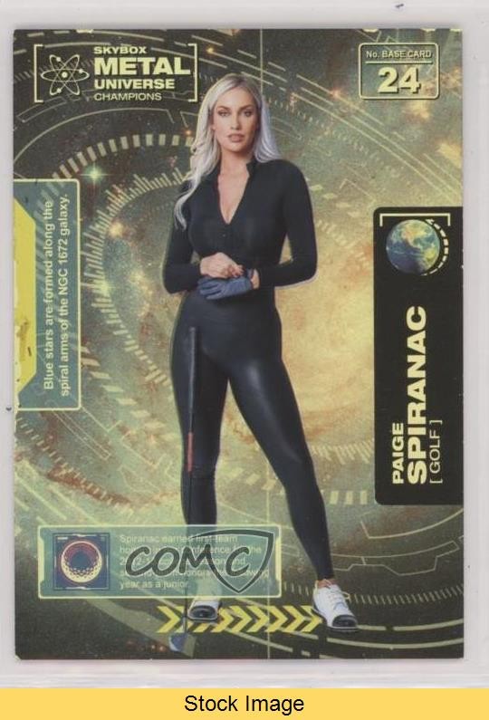 2021 Skybox Metal Universe Champions Gold Spectrum Paige Spiranac #24 READ 6o2
