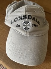 Lonsdale London Men's Cap Hat One Size, Adjustable Herringbone Grey Mix