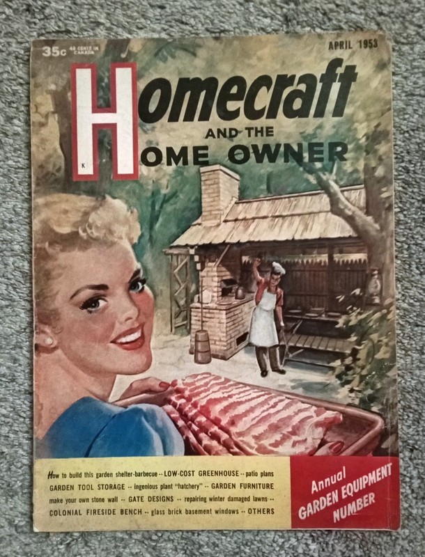 Vtg  April 1953 Homecraft and the Home Owner Magazine Issue 144 Garden Patio