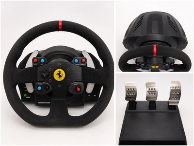 Thrustmaster T300 RS Ferrari Alcantara, T3PA Pedale, 2 Lenkräder