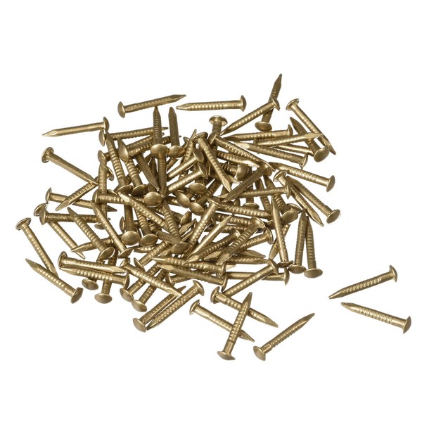 Kleine Winzige MessingnäGel 1,2X10Mm FüR Diy Dekorative Bilder Holzkisten 100Stk-image