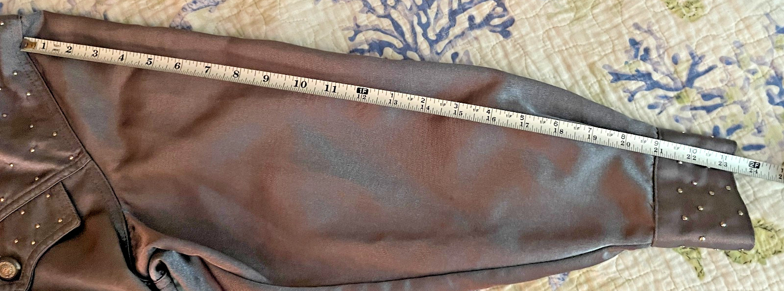 VTG Cache Silver/Gray Studded Button Down Party J… - image 9