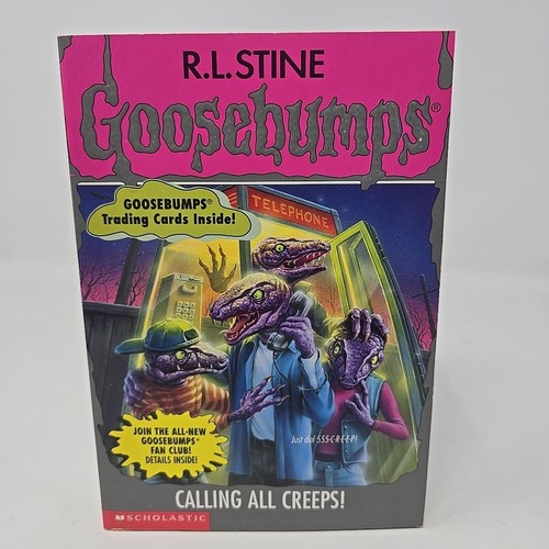 Goosebumps #50 Calling All Creeps! w/ Bookmark and Cards 1st print R.L.Stine - 第 1/13 張圖片