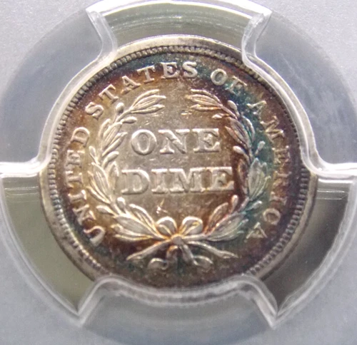 1840 "P" Seated Liberty SILVER Dime *NO DRAPERY* 10c PCGS XF45 #911 ECC&C, Inc.