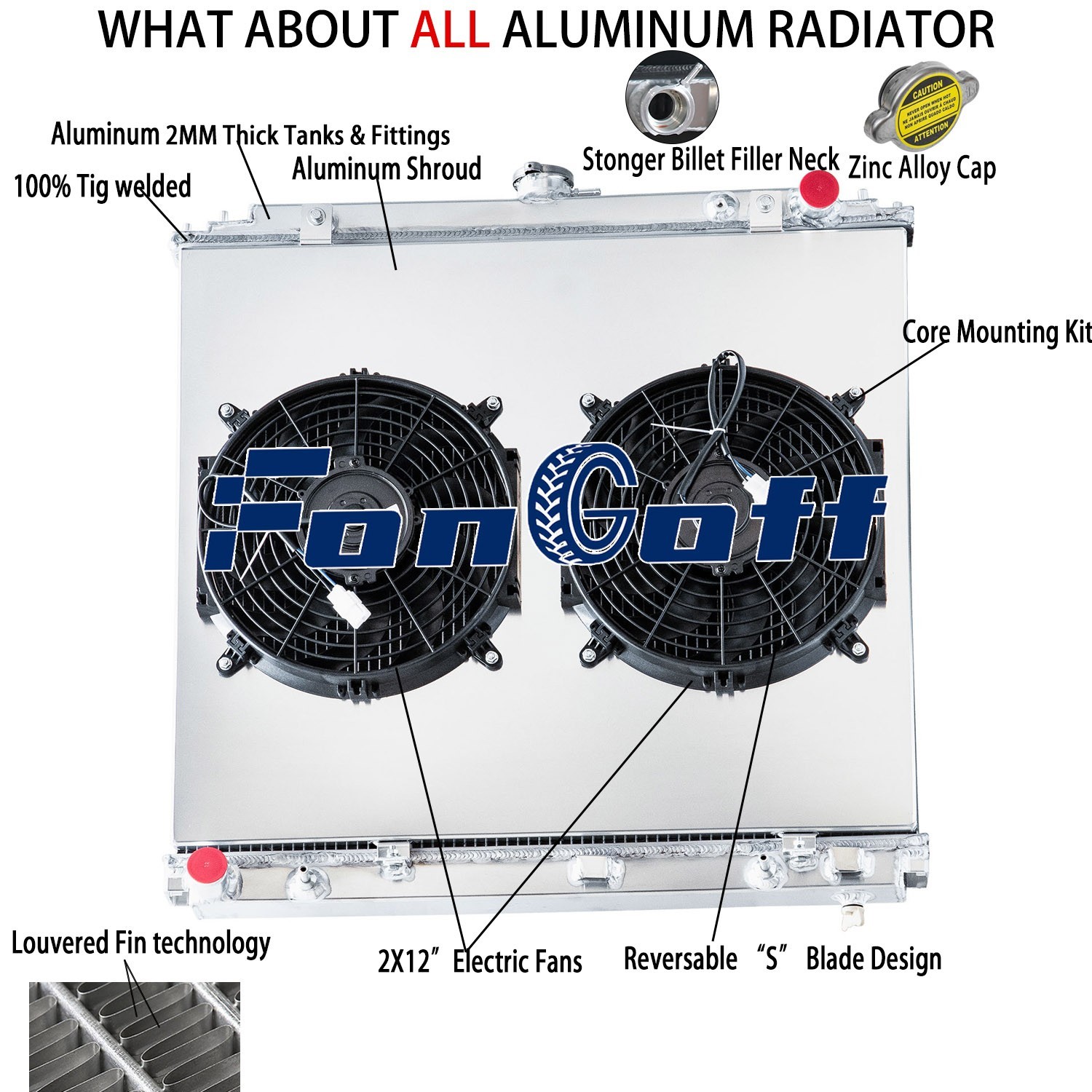3 Row Radiator+Shroud Fan for 05-18 Nissan Frontier Xterra Pathfinder 4.0L/5.6L