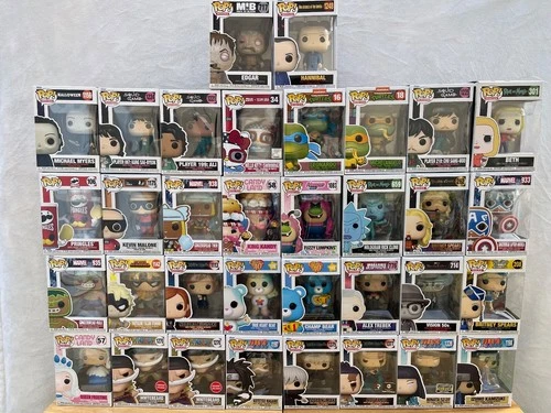 Lot Of 34 Various Funko Pop Vinyl Figures, Anime,Movies,TV,Marvel, Horror, Etc.