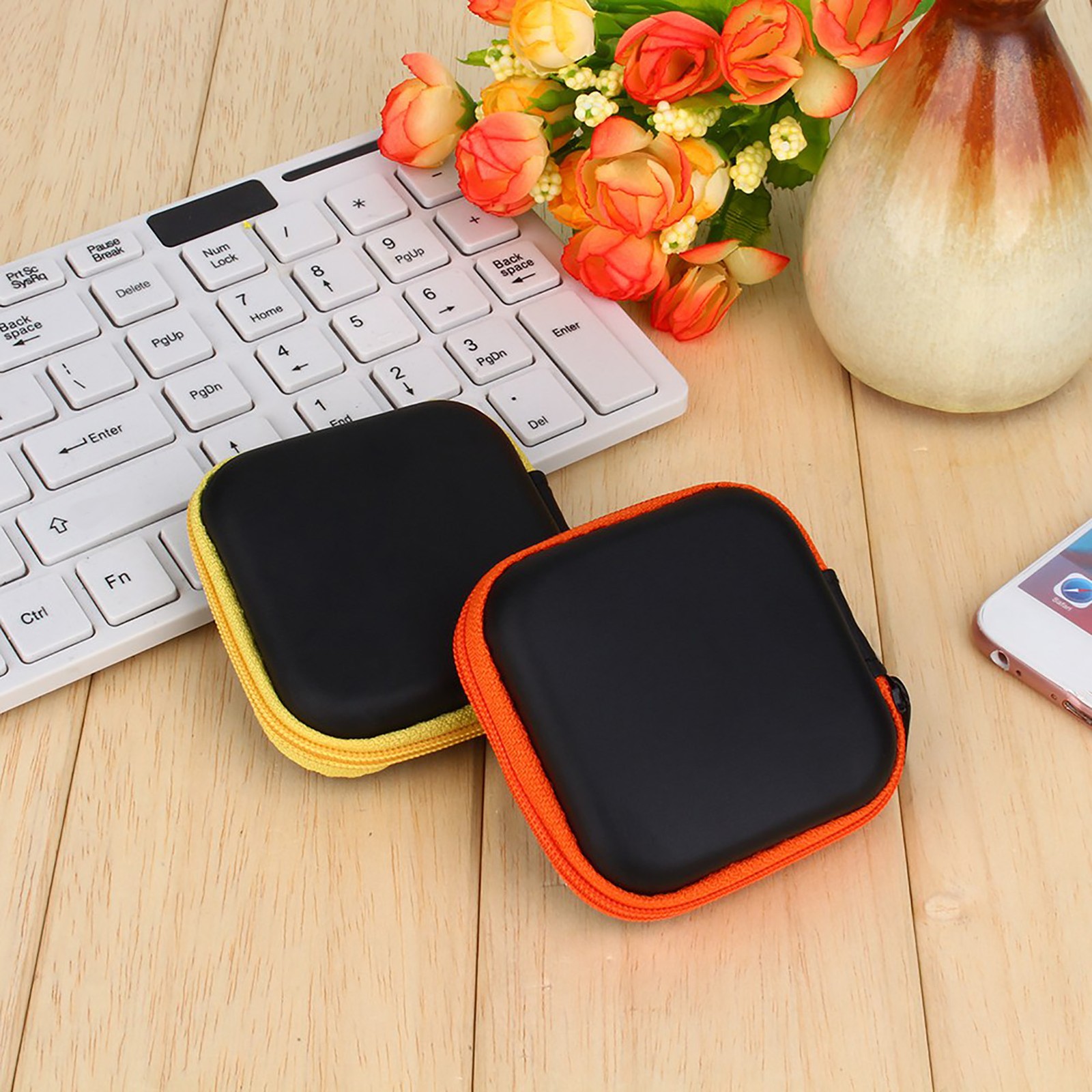 Hard Gadget Case Storage Pouch Big For Key Ring Headphones Cable USB Data KRI✈️