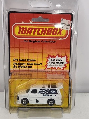 1983 Matchbox MB 6 Ford Racing Van Diecast Blister Card Vintage W Case Macau