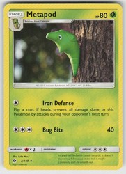 Metapod 2/149 Sun & Moon Base Set Uncommon