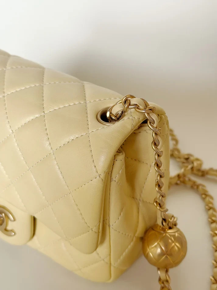 Chanel Mini Pearl Crush Square Flap Bag Lambskin | eBay