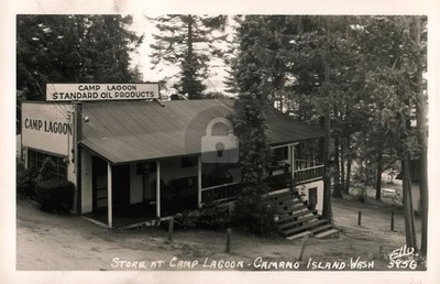 Camano Island WA Camp Lagoon Store 1911 RPPC Photo Postcard COPY