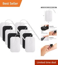 10PCS Reusable TENS Unit Electrode Pads 60x90mm, Self-Adhesive Comfort Set