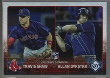 2015 Topps Update Rookie Combos Rainbow Foil Travis Shaw Allan Dykstra #US41 7rd
