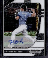 2020 Panini Prizm /50 #PDP96 Hunter Barnhart Base Autographs White Donut Circles