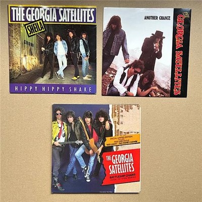 GEORGIA SATELLITES - 3 x 7'' singles - battleship(dbl) - another chance - Sheila