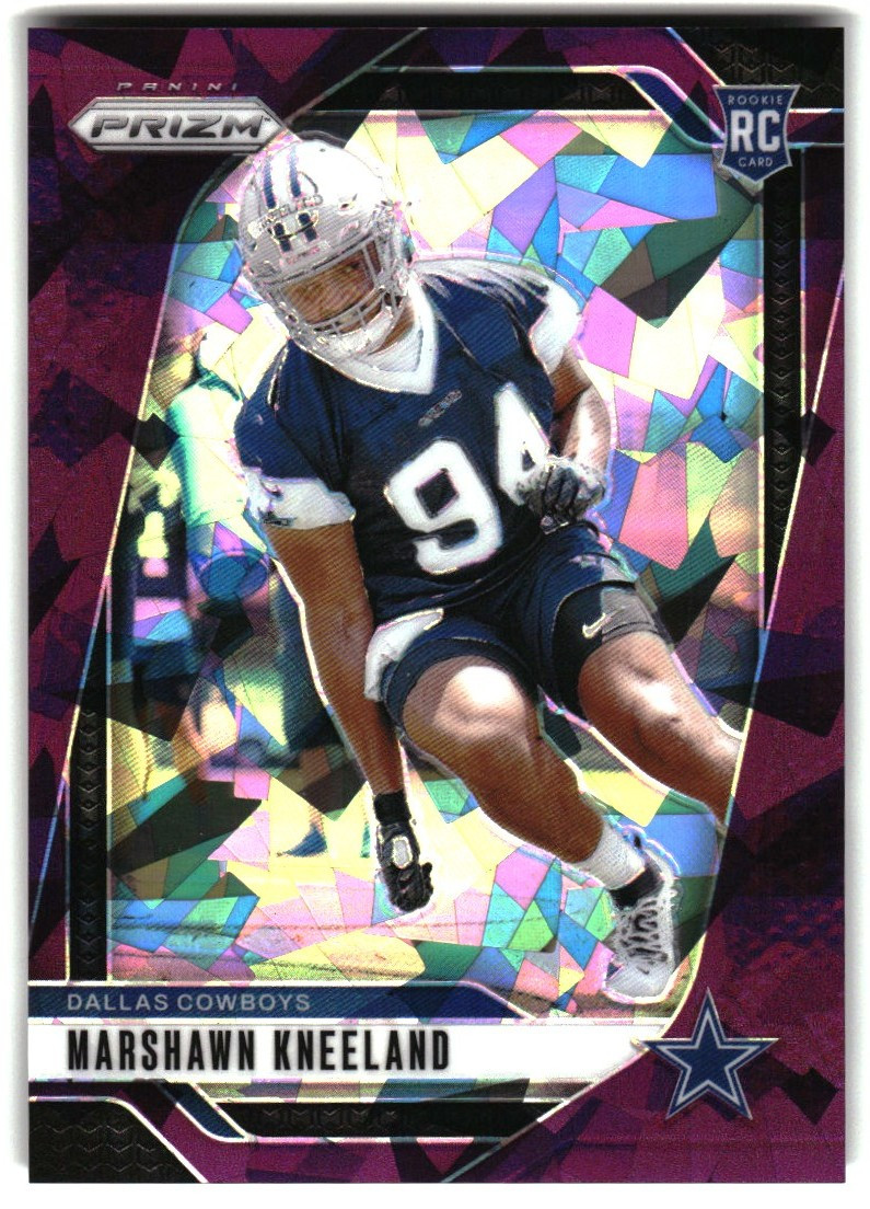 MARSHAWN KNEELAND 2024 PANINI PRIZM PURPLE ICE #373 RC 066/225 DALLAS COWBOYS