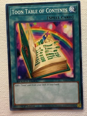 Yu-Gi-Oh! Toon Table of Contents SS04-ENB20 Common 1st Edition LP