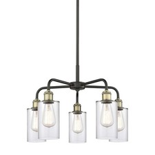 Innovations Lighting 516-5CR-15-22 Clymer Chandelier Clymer 5 - Black