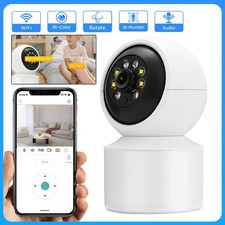 Indoor Security Camera Baby Monitor 2-Way Audio Siren Night Vision Surveillance