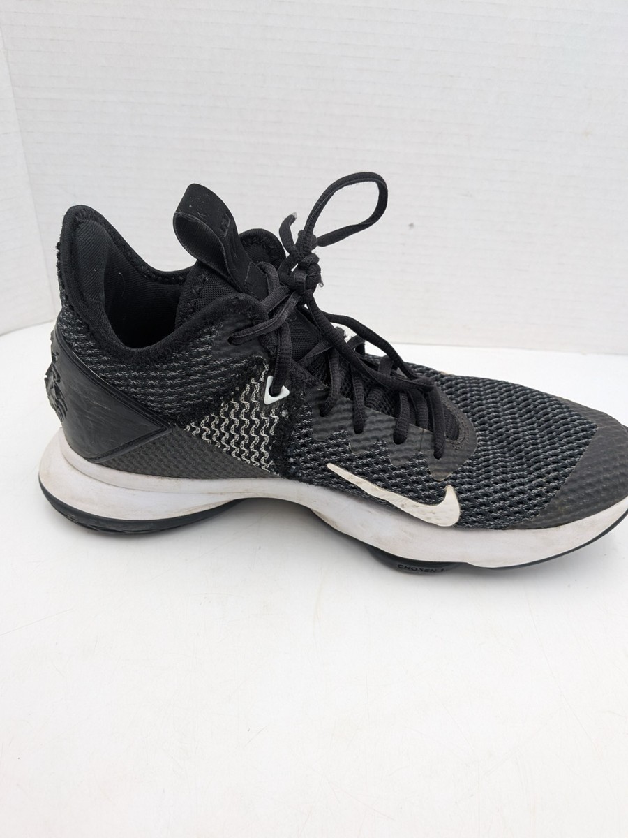 Nike Lebron Witness IV Mens 8 Black White Shoes Sneakers Athletic