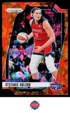 2024 Panini Prizm WNBA #34 Stefanie Dolson Ice Orange Prizms