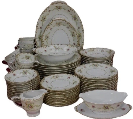 1950s Regal Gold Trim Bone China Sango Japan ~Complete settings for 12 Excellent