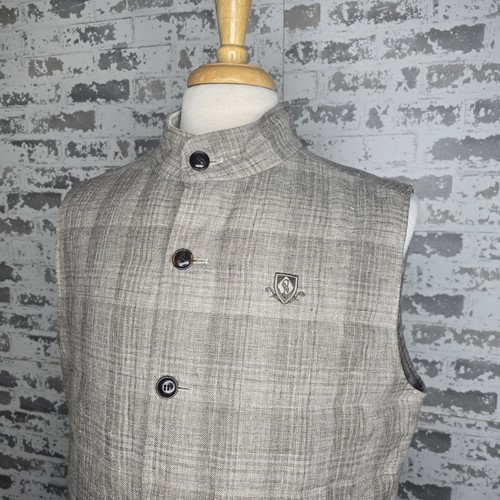 $600 Peter Millar Crown Crafted Summer Journeyman 100% Italian Linen Vest Large