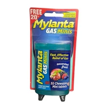Mylanta Gas Minis 60 Chewable Mini Tablets Gas Relief Pocket Pack Assorted Fruit