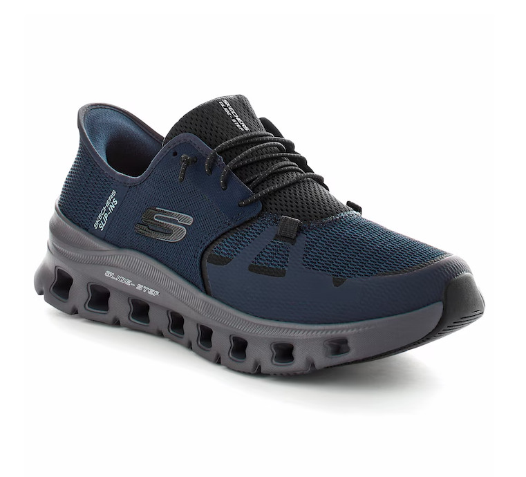 Skechers Men's Slip-Ins Glide-Step Pro Shoe w Fixed Laces Navy Charcoal Medium View 4