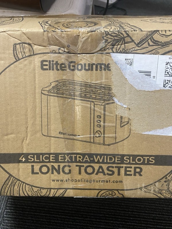 Elite Gourmet ECT-3100 Stainless Steel 4-Slice Long Slot Toaster New In Box
