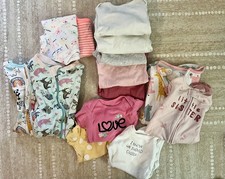 Lot of 14 pieces Baby Girl 100 cotton clothing Size 3-6 months gently used