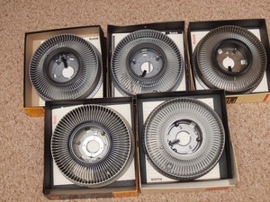 5 Vintage Carousel Transvue 80 Slide Trays