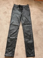 Marks & Spencer faux leather skinny trousers SIZE 10