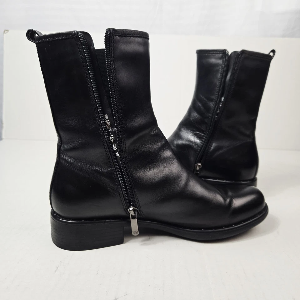 Respete le ciel Roxana 38 Botas Mujer Talla 39 EUR -US 8.5 Negro Cremallera Informal Moto Foto 4 de 4