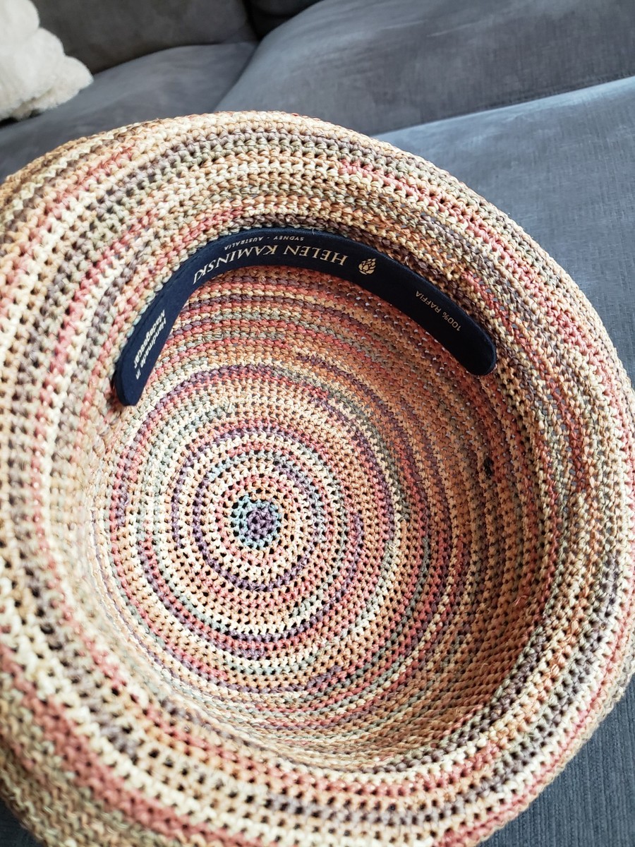 Helen Kaminski Raffia Multicolor Bucket Hat - HANDMADE IN