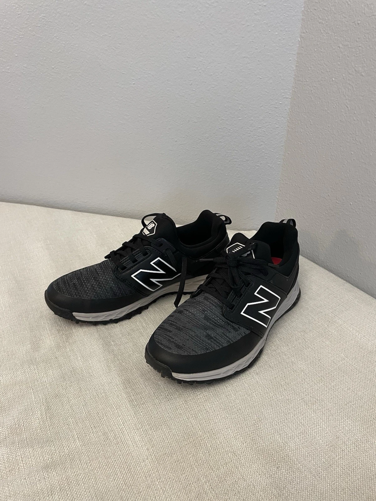 New Balance Men’s Black Trail Running Shoes w/ Fresh Foam Cushioned Sole, 9.5