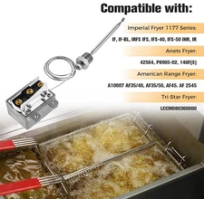 3/8 "-18 NPT 1177 Gas Fryer High Limit Safety Deep Fryer Thermostats 232℃ /450℉
