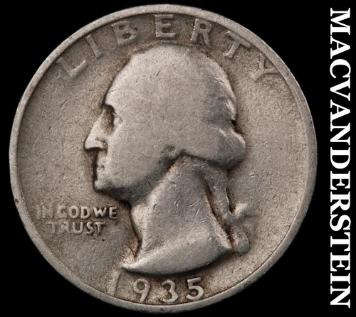 1935-D Washington Quarter- Silver- Scarce Better Date No Reserve #J2493