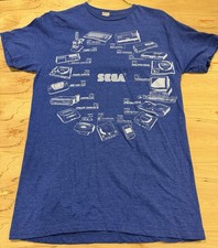 Sega Systems History Of Consoles Vintage Graphic T-shirt Small