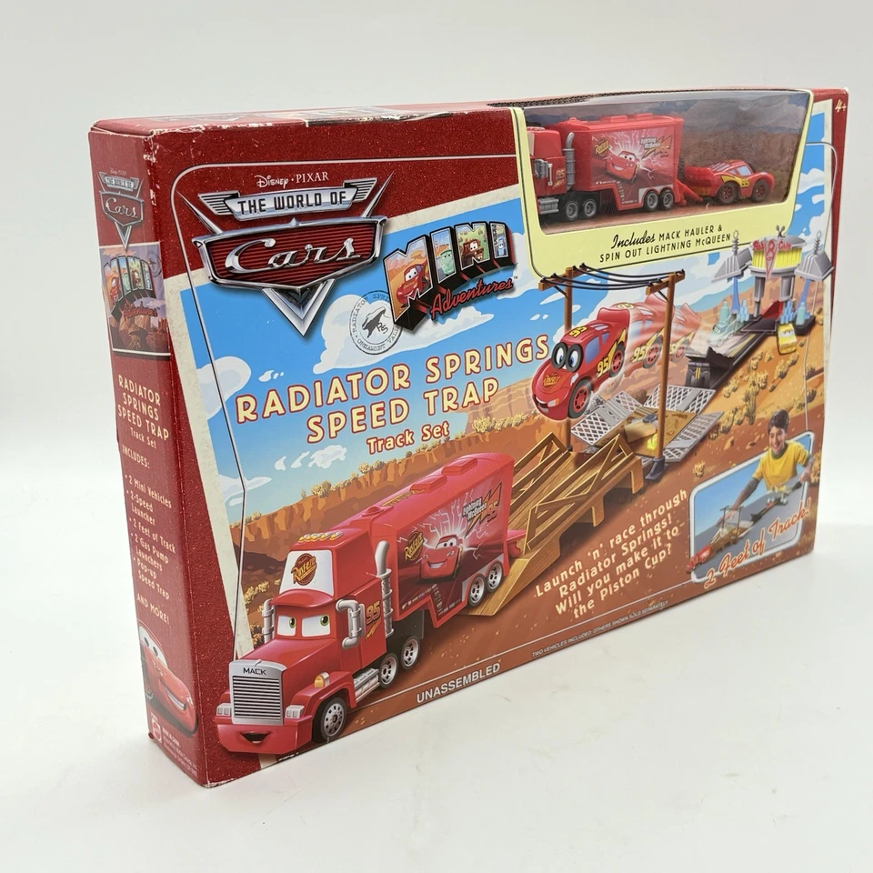 Disney Cars Juguetes Mini Aventuras Radiador Muelles Velocidad Trampa Pista Juego Nuevo Foto 2 de 4