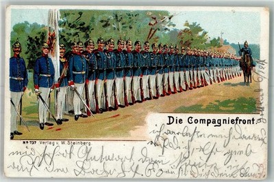 10744254 - Nr. 737 Verlag Steinberg Die Compagniefront Deutsches Kaiserreich