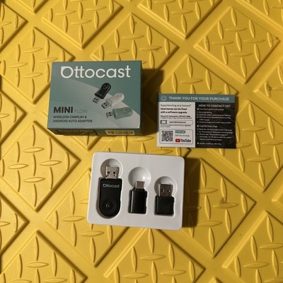 2025 Ottocast Mini Wireless CarPlay+Android Auto Adapter USB w/Smart Button *US