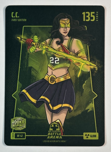 2024 Bo Jackson Battle Arena C.C. Caitlin Clark Glow Battlefoil RC First Edition