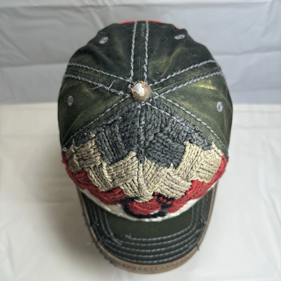 De colección True Religion Marca Jeans Sombrero Envejecido, Tejido Herradura Logo Gorra RARO Foto 3 de 4