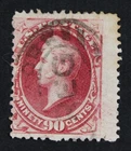 CKStamps: US Stamps Collection Scott#155 90c Perry Used Lightly Crease