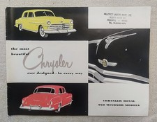 1950 Chrysler Windsor Royal Sales Brochure Booklet Catalog Old Original 1950 Chrysler Windsor Royal Sales Brochure Booklet Catalog Old Original