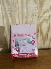 Hello Kitty Holiday Candy Cane Love Twin Set 3 Piece Sheet Set New In Package