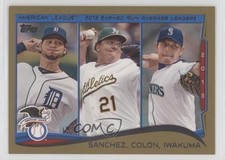 2014 Topps League Leaders Gold Anibal Sanchez Bartolo Colon Hisashi Iwakuma 12zm