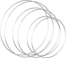 6 Pcs Silver Metal Hoops for Crafts, Floral Hoop Wreath for Making Dream Catcher