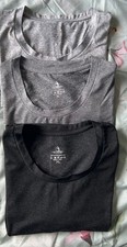 Set of 3 light,medium and dark grey ladies active wear top’s by Icyzone,size XL 